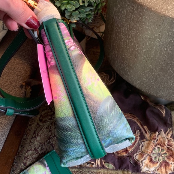 RARE🔥Authentic KATE SPADE Italian leather/coated canvas BAMBI DISNEY zip CROSBY - Picture 10 of 16